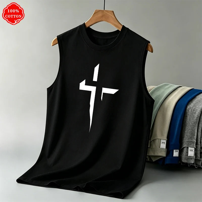 Men Tank Shirt "with Cross"